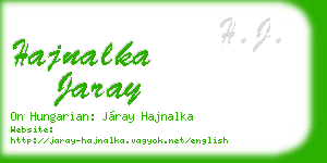 hajnalka jaray business card
